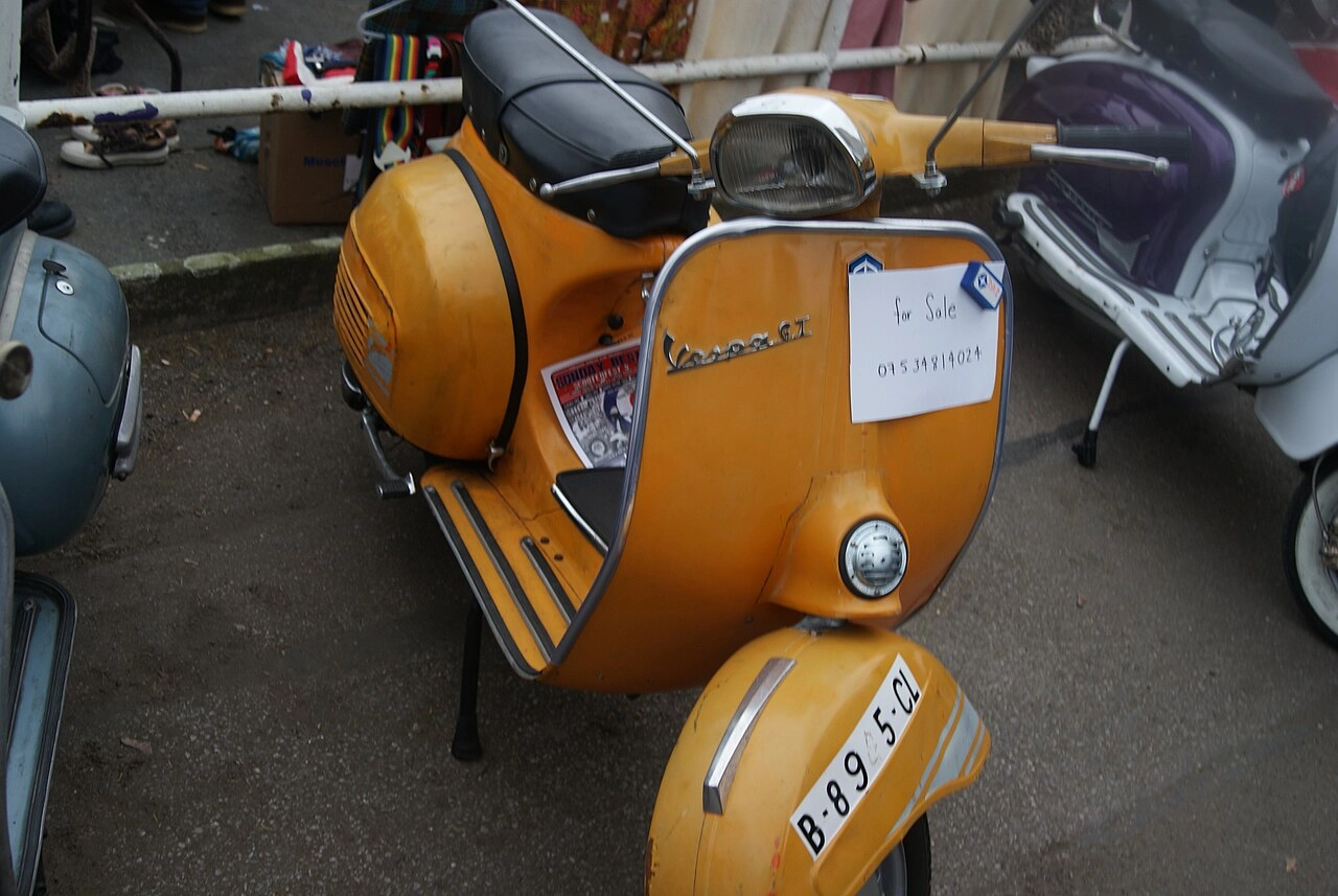 View of a Vespa GT in the Classic Car Boot Sale - geograph.org.uk - 4385390